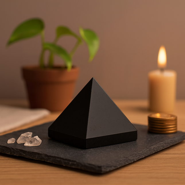 100% Pure Black Tourmaline Crystal Pyramid