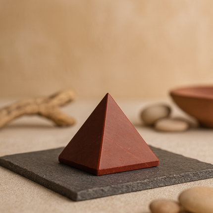 100% Pure Red Jasper Crystal Pyramid