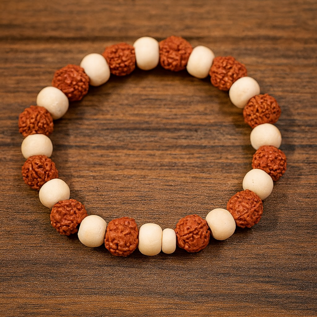 5 Mukhi Rudraksha Tulsi Band