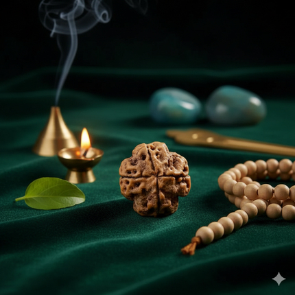 Authentic Nepal 4 Mukhi Rudraksha - 18mm - 22mm