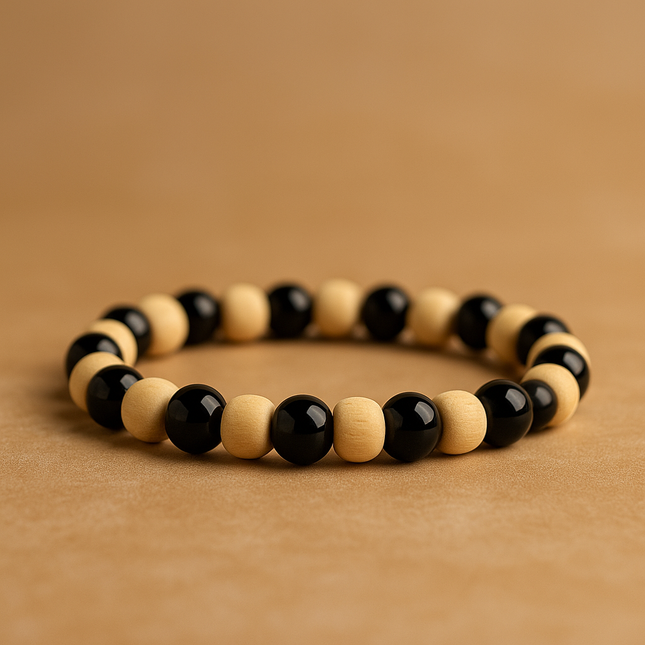 Black Agate Protection Band