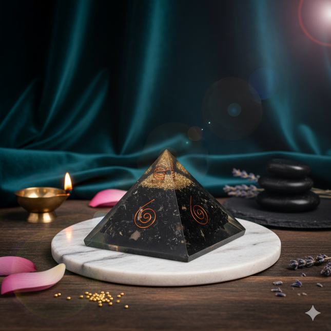 Black Obsidian Crystal Pyramid