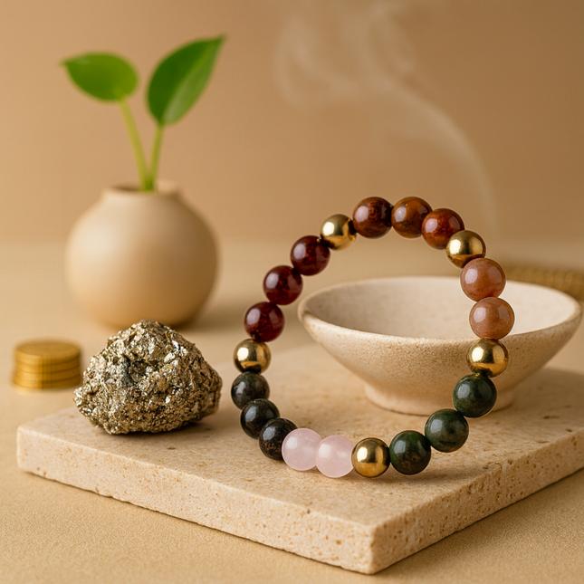 Dhan Vridhi with Raw Pyrite Gemstone Power Combo