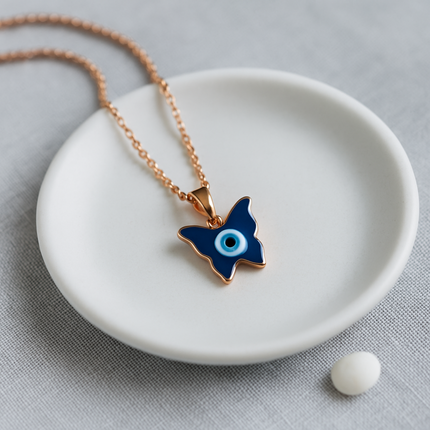 Evil Eye Butterfly Healing Pendant