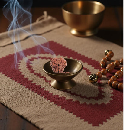 Kashi Divine Siddh Authentic Nepal 3 Mukhi Rudraksha - 18mm - 22mm