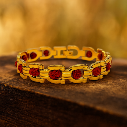 Men's Stainless Steel Rudraksha Band