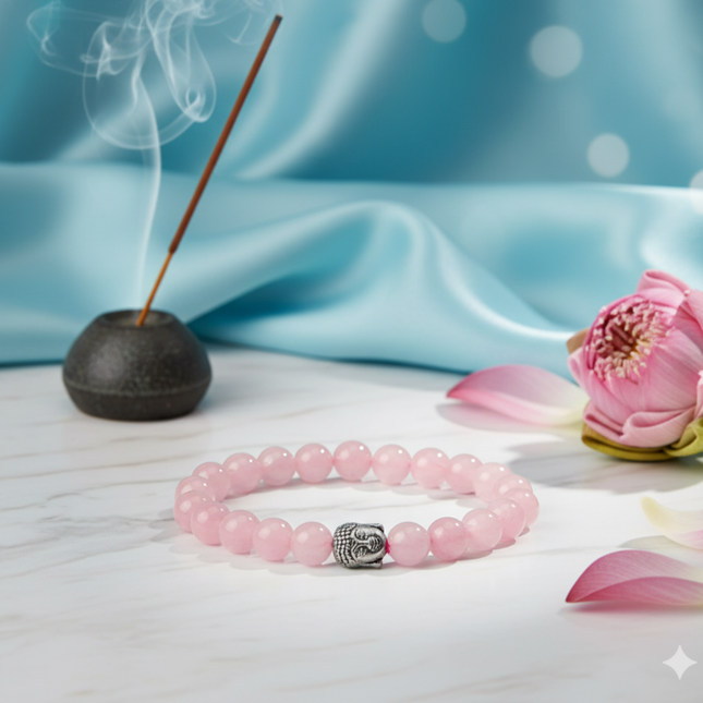 Rose Crystal Band with Buddha