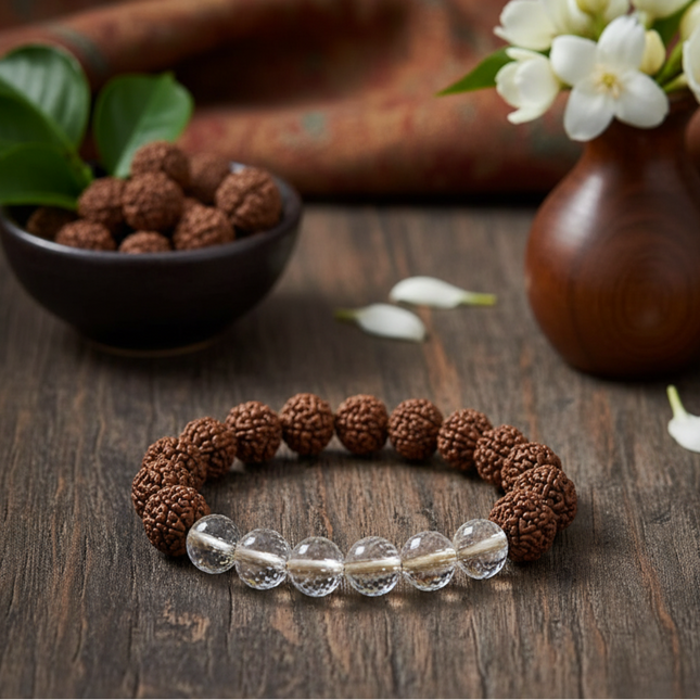 Sawan Siddh Rudraksha Band with Crystals