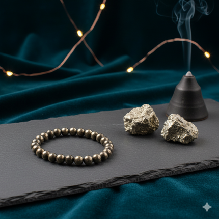 Women's Pyrite Band (6mm Beads)